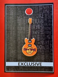 HRC Hard Rock Cafe Oslo Core Guitar Orange Glitter 3 String - Picture 1 of 3