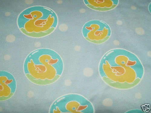 Baby toddler flannel ducky duck sheet set blue - Image 1 of 1