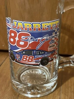 NASCAR 2000 Dale Jarret 88 mango de taza de vidrio coleccionable Ford Credit 12 OZ Foto 1 de 4