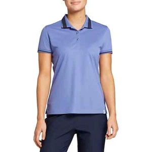 Lady Hagen Women's Golf Polo Size small Pique Rib Trim Short Sleeve Blue NEW - Picture 1 of 8