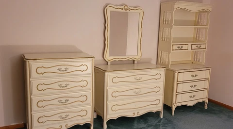 Vintage Henry Link French Provincial Bedroom Furniture Cover