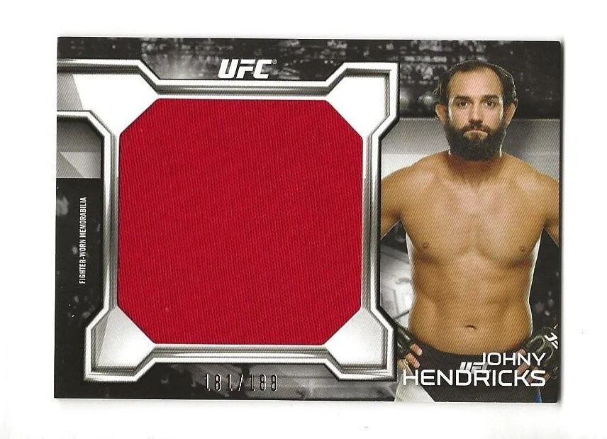 2016 Topps UFC Knockout JOHNY HENDRICKS Jumbo Fighter Worn Relic #181/188 - Image 1 of 1