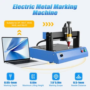 Electric Metal Marking Machine Steel Plate Tag Nameplate Marking Engraver Device - Picture 1 of 9