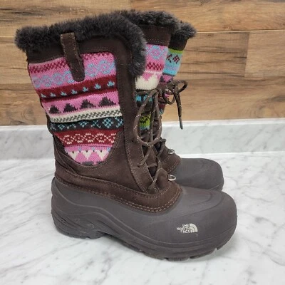 The North Face Shellista faux fur heat seeker women boots sz 6 girls 7 women's - Image 1 of 4