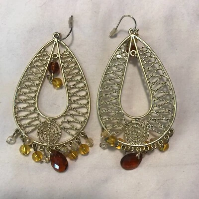 Brincos de miçangas Avon Bali Bliss - Marrom (2010), Novo na caixa - Imagem 1 de 4