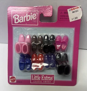 Barbie Little Extras casual shoes- Mattel 1998 # 67036-84 - 8pr includes boots - Picture 1 of 13