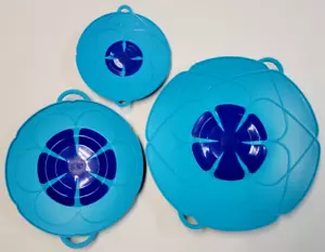 Kuhn Rikon Kochblume Blu Tappo per fuoriuscita Set 3 pezzi 11”, 9” e 6” - Foto 1 di 15