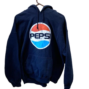Pepsi Hoodie Herren XXL Dunkelblau Sweatshirt Cola Soda Pop Getränk C2 - Bild 1 von 11