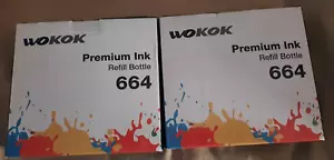 2 cajas botellas de recarga de tinta premium Wokok para Epson 664 expiración 2022 nuevas selladas - Imagen 1 de 2