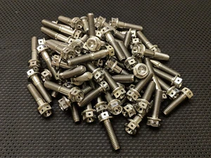 Engine Case Drilled Titanium Bolts M6 Hex Head Flange Ti Clutch Starter Gen Case - Picture 1 of 24