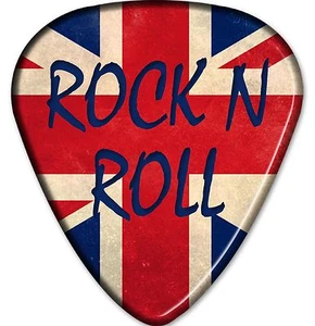 Union Jack Guitar Pick Rock N Roll Sticker Decal Fender Gibson Marshall Yamaha - Picture 1 of 2