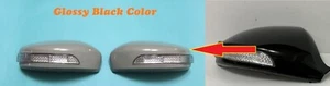 Glossy Black Side Mirror Cover W/LED Light FOR '2010~on INFINITI G37 4D,2D - Imagen 1 de 3