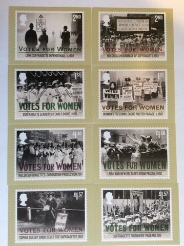 PHQ stamp Postcards 2018 VOTES FOR WOMEN Cover