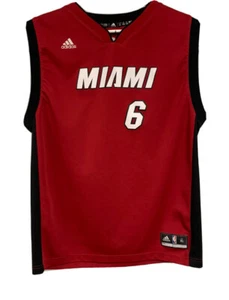 Adidas Miami Heat Lebron James #6 Youth Jersey Size XL NBA - Picture 1 of 6