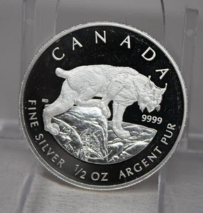 Canada 2005 Canadian Lynx 1/2oz .999 Fine Silver Coin   [044GRA] - Picture 1 of 3