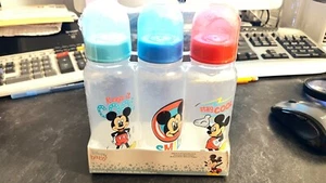 Paquete de 3 botellas Disney Baby Mickey Mouse 9 oz flujo medio libre de BPA nuevo - Imagen 1 de 3