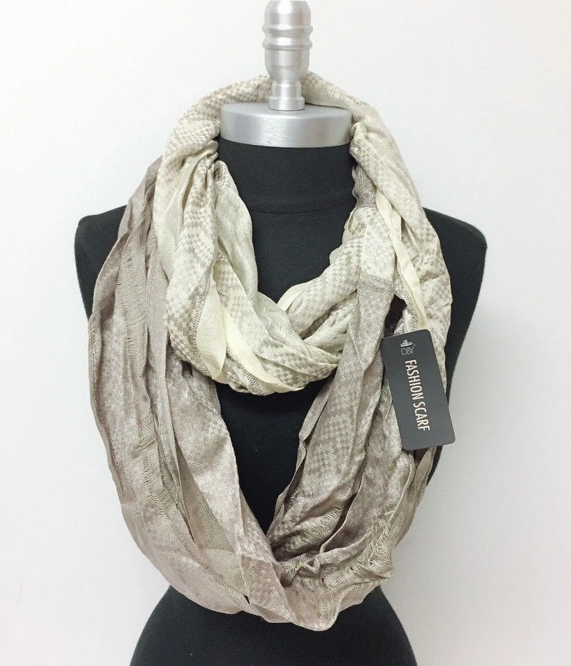 New Women HIGH QUALITY Fashionable Infinity Scarf Wrap Cowl Circle Loop &Red SIM - Image 1 of 1