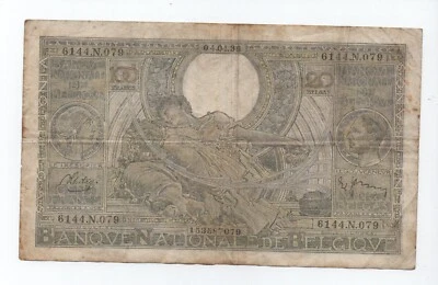 BELGIUM 100 FRANCS 1939 PICK 107 LOOK SCANS - Image 1 of 2