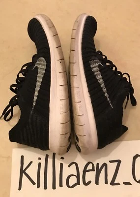 Nike Mens Free RN Flyknit 2017 Running Shoe BLACK/WHITE-BLACK Sz 9 - Image 1 of 4