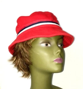 GAP Red Striped Fleece Bucket Hat Kids Size S/M - Picture 1 of 5
