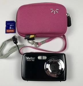 Vivitar ViviCam 7022 7.1MP Digital Camera Black with Case SD Card Tested Works - Picture 1 of 18