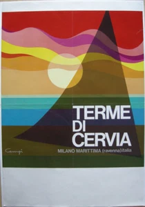Terme di Cervia Ravenna Italia Orig. Tourismusplakat ca 1967 Campi - Picture 1 of 2