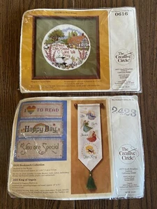 NEW 2-Creative Circle 2423 & 0616 Kits Vintage Counted Cross Stitch Sealed - Picture 1 of 6