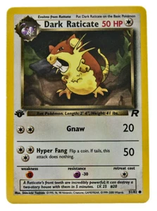 Dark Raticate 51/82 Common 1st Edition Team Rocket NEW NM+ With eBay Tracking - Picture 1 of 2