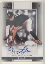 2019 Leaf Perfect Game National Showcase Black Shimmer 1/1 G Allen Auto 0o5
