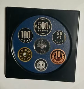 1999 Japan Proof Coin Mint Set, with 6 proof Coins - Picture 1 of 3