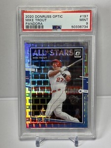 2020 Donruss Optic All Stars FOTL Pandora Prizm Mike Trout /99 PSA 9 Angels RARE
