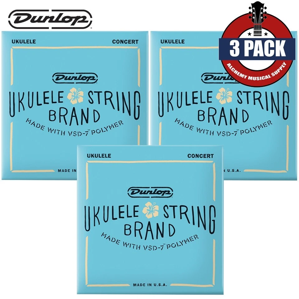 3-PACK Dunlop DUQ302 VSD-7™ Polymer Concert Ukulele Strings - Image 1 of 1