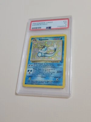 Vaporeon - Pokemon Jungle #12 - Excellent PSA 5 - Eeveeloution - Image 1 of 4