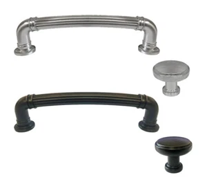Barra mango/perno cocina gabinete de campo francés herrajes níquel/bronce - Imagen 1 de 17
