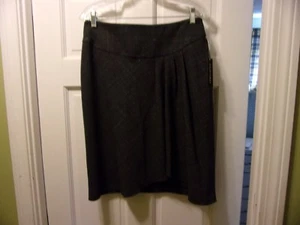 Courtenay Women's Size 8 M Secretary Skirt Gray Plaid Sparkle Pleat Stretch NWT - Picture 1 of 3
