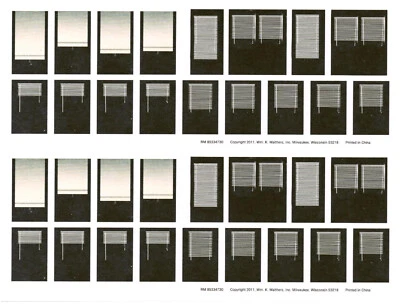 HO SCALE WINDOW SHADES & WINDOW BLINDS STICKERS~BUILT BUILDINGS~MODEL TRAINS - Image 1 of 3