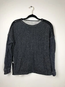 Suéter Mujer Blanco y Warren Talla XL Blanco y Negro Algodón con Ribete de Cuero - Imagen 1 de 7