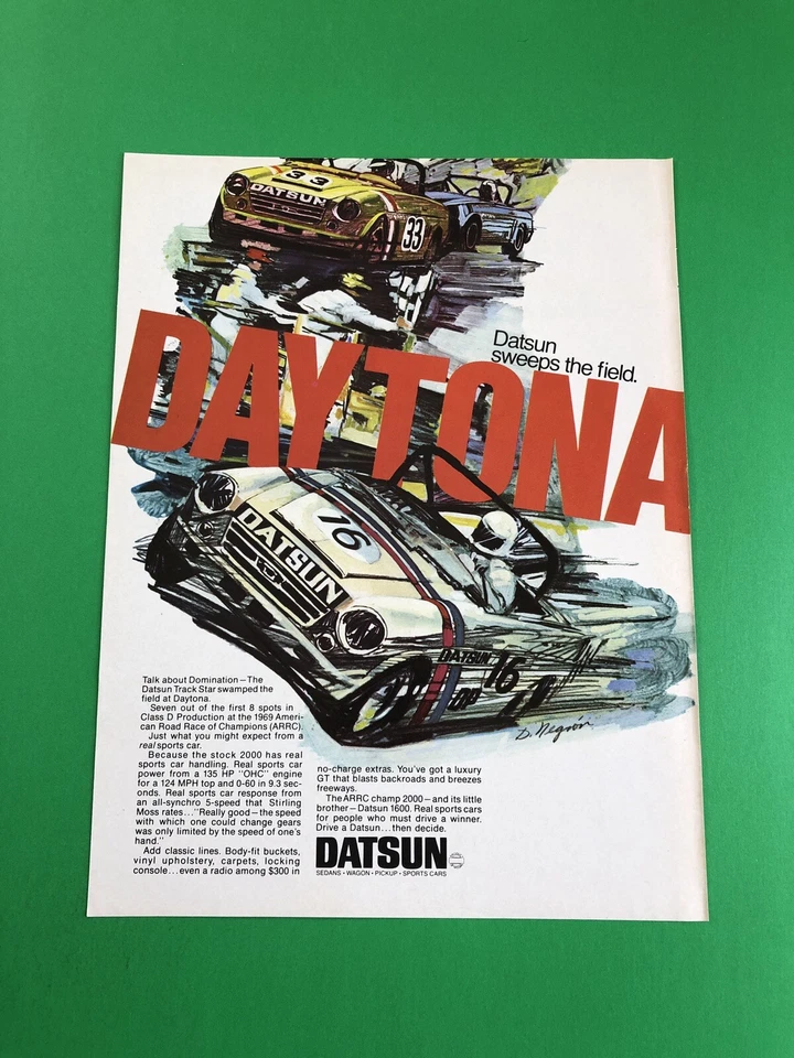 1969 1970 1971 DATSUN 2000 ORIGINAL PRINT AD ADVERTISEMENT PRINTED - Image 1 of 1