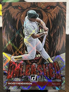 Rickey Henderson 2022 Donruss UNLEASHED Rapture UL-17 Oakland A’s HOF