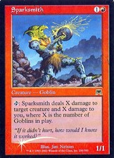 Foil sparksmith/Spark Blacksmith-Onslaught-English (EXCELLENT +) * GOBLIN *