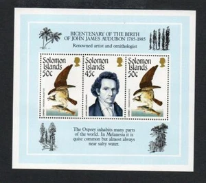 SOLOMON ISLS MNH 1985 MS556 NACIMIENTO BICENTENARIO DE JOHN J AUDOBON - Imagen 1 de 1