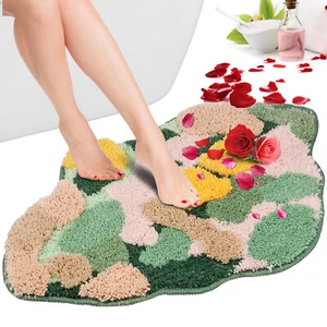 Moss Bathroom Rugs Non-Slip Moss Bath Mat Ultra Absorbent Bath Shower Rug♮ - Picture 1 of 11