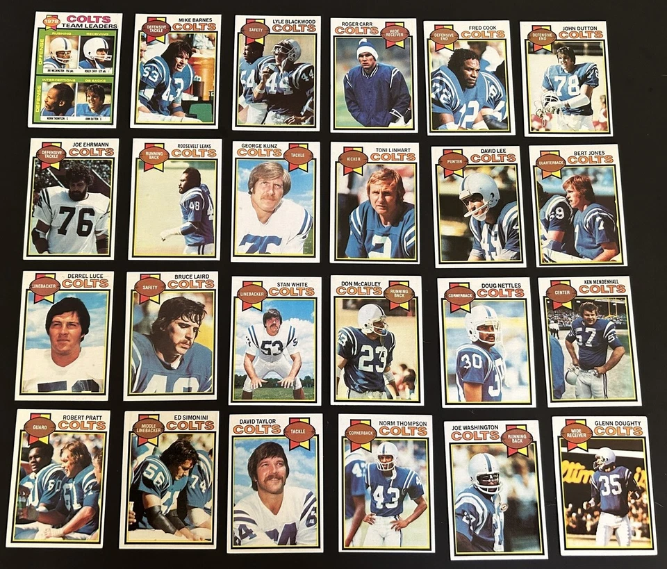1979 Topps BALTIMORE COLTS Complete Set of 24 JOHN DUTTON Roger CARR Bert JONES  - Image 1 of 1