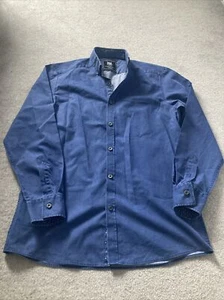 Austin Reed Blue Denim Look Shirt Size Medium  - Picture 1 of 1