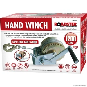 Heavy Duty 1200LB Hand Winch Car Trailer Boat 20M Manual Crank Handle Puller New - Picture 1 of 1