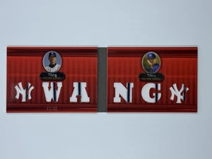 Folleto de reliquias combo doble Topps Triple Threads Chien-ming Wang #6 2007/36 - Imagen 1 de 3