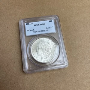 1881-S Morgan Silber Dollar MS64 PCGS - Bild 1 von 2