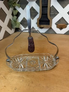 Butterdose Set Davidstern mit rostfreiem Messer geschliffenes Glas 3-teilig - Bild 1 von 3