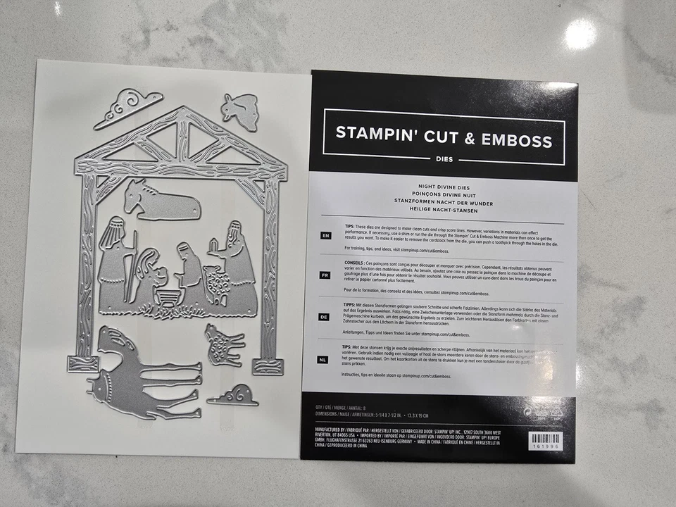 Stampin' UP! "NIGHT DIVINE Dies" NEW UNUSED NATIVITY SCENE - DIES ONLY - Image 1 of 2