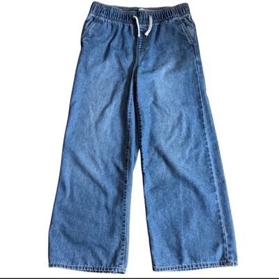 Pantalones de mezclilla Old Navy Girls XL tiro alto holgados lavado medio cómodos de pierna ancha Foto 1 de 3